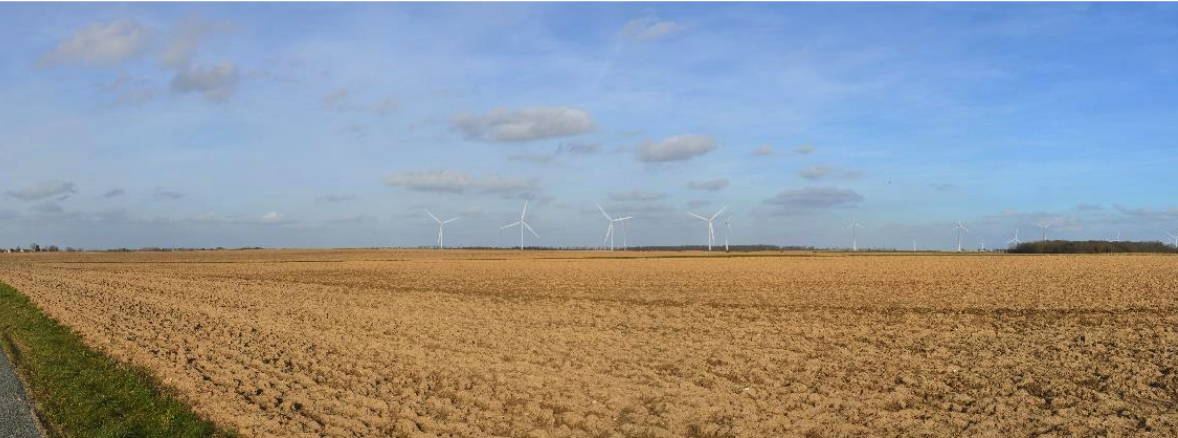Photomontage du parc éolien de la Cense
