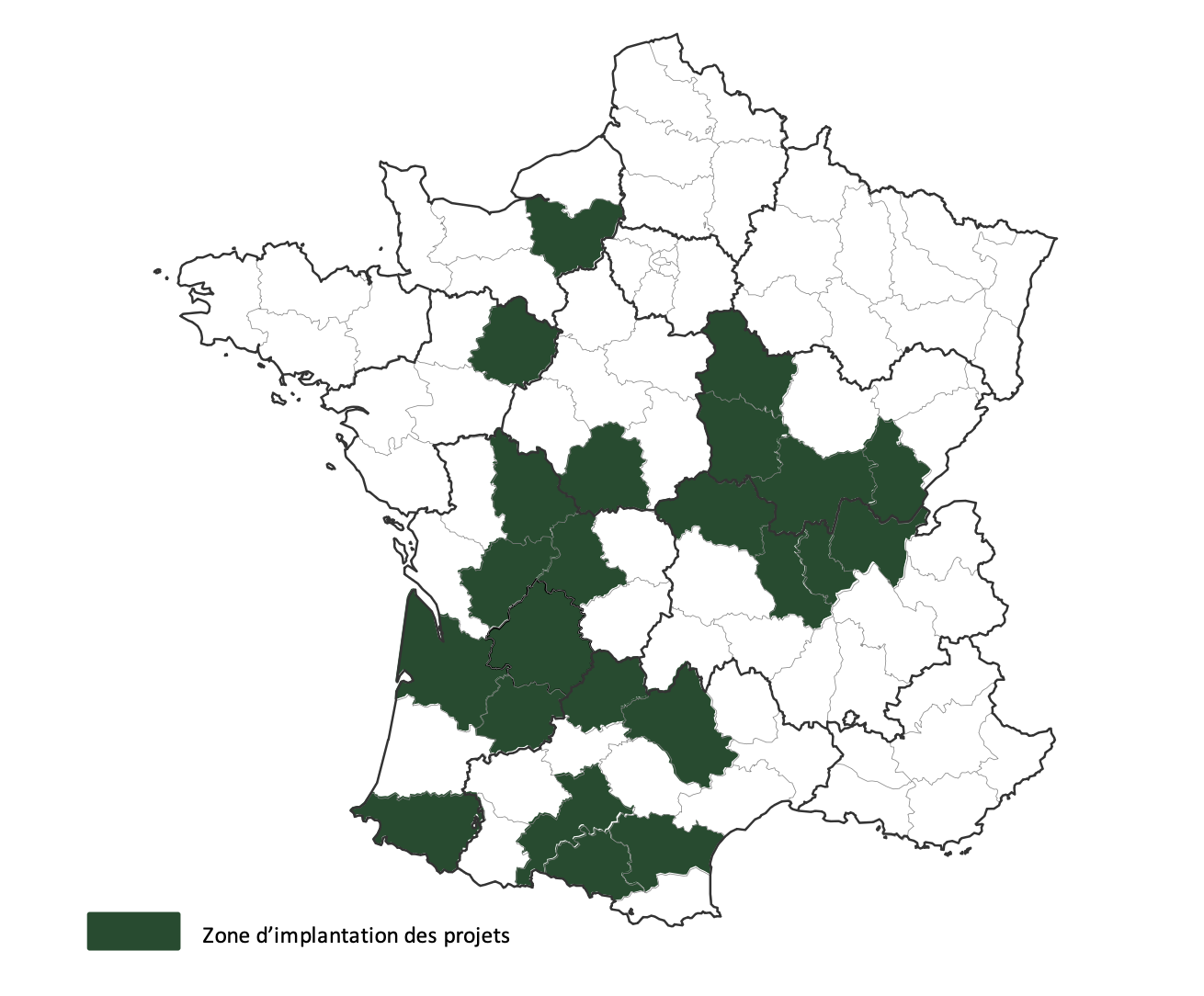 Localisation des projets rigélion