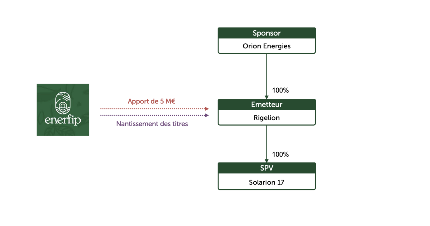 Organigramme orion énergies rigelion et intervention enerfip
